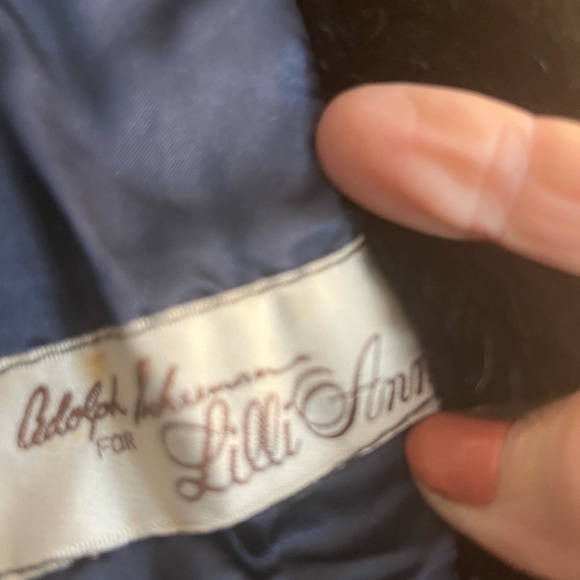 Vintage 70s black faux fur coat by Adolph Shuman for Lilli Ann Large - Picture 2 of 3